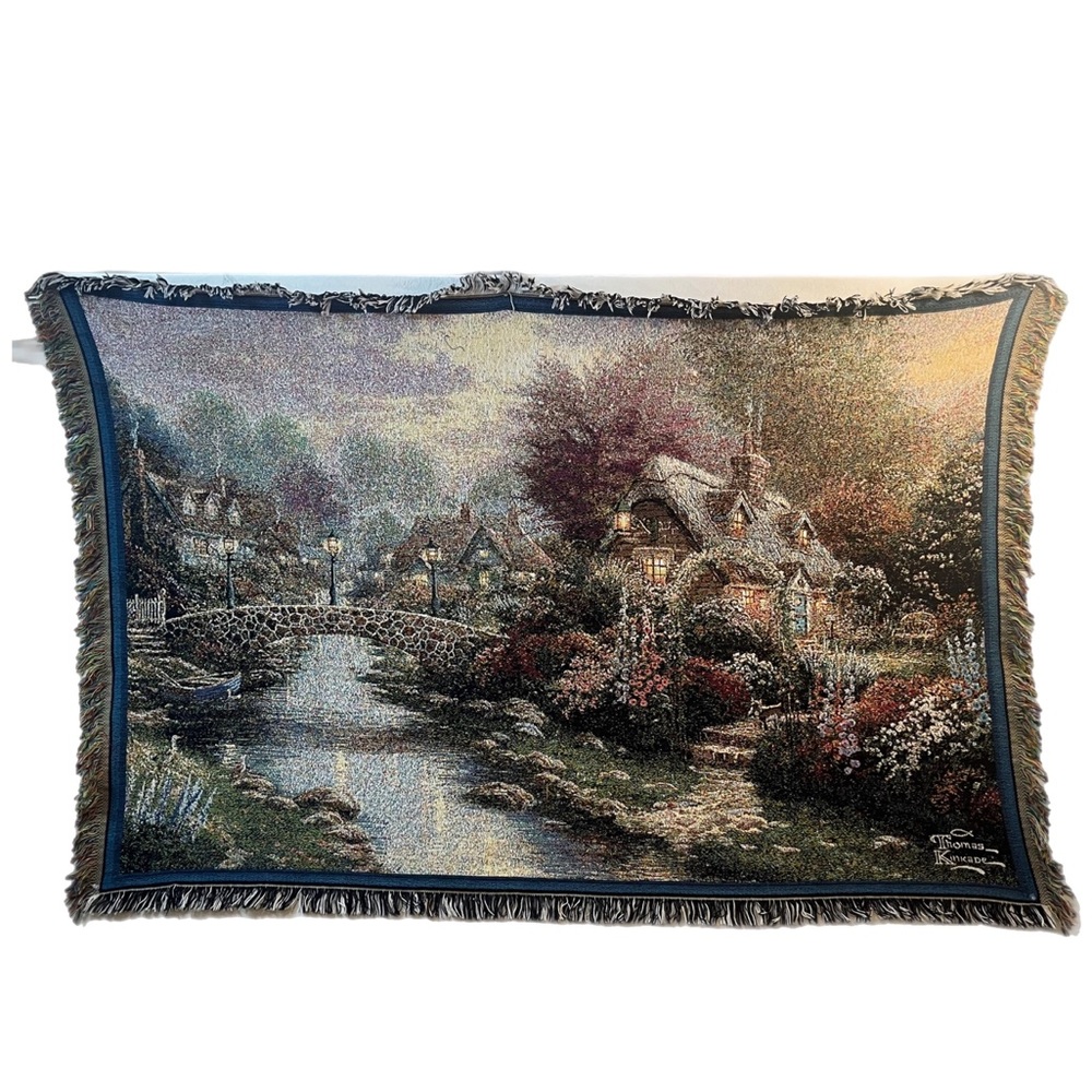Thomas Kinkade Garden Tapestry Bedding Blanket